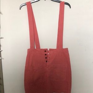 vestique skirt with overall straps. NWT!!